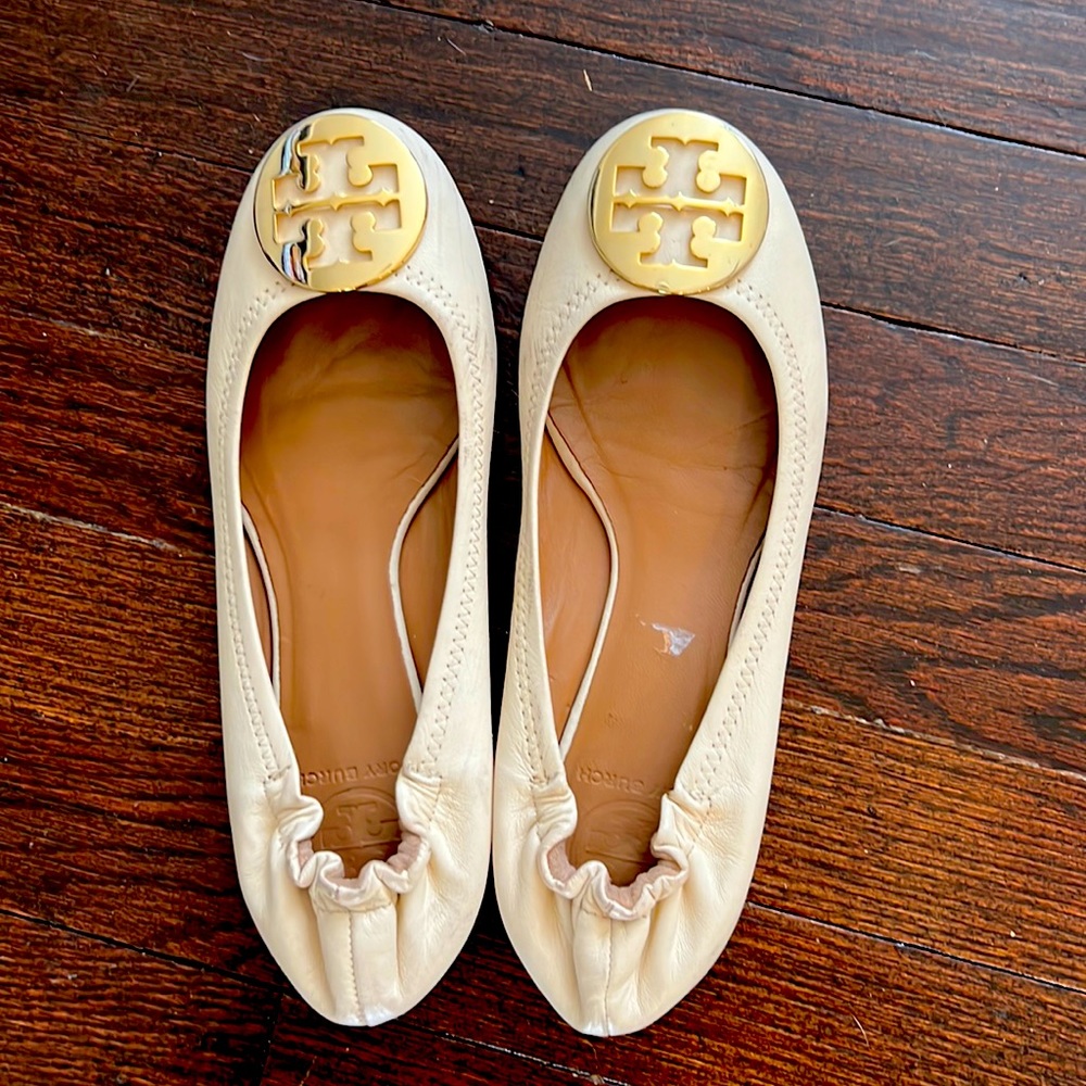 Tory Burch Claire Ballet 6.5 ivory